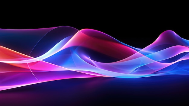 Netzwerk-Neon-Soft-Wellen abstrakte Innovationstechnologie