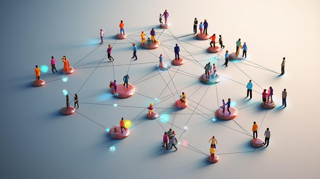 Netzwerkkonzept für Gruppen von Menschen