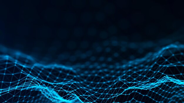 Netzwerkverbindungsstruktur Abstrakter Technologiehintergrund Wissenschaftlicher Hintergrund Große Daten digitaler Hintergrund 3D-Rendering