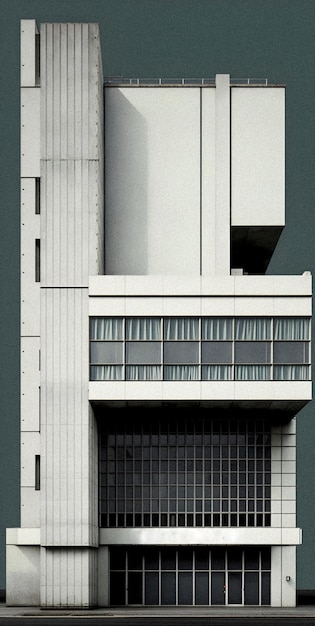Neu Brutalismus Gebäude Kunst Illustration körnige Textur
