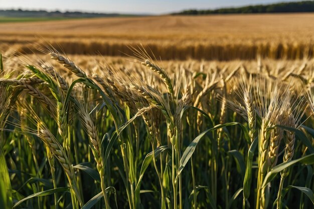 Neu gewachsener Weizen auf einem Feld