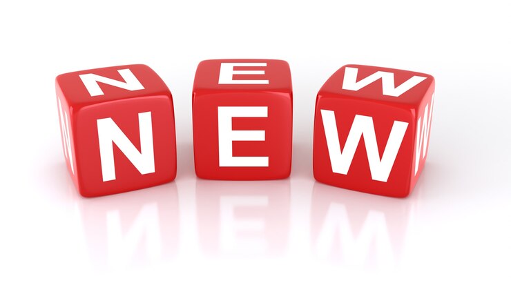 Foto neu - weißer text 3d über roten kästen. 3d-rendering