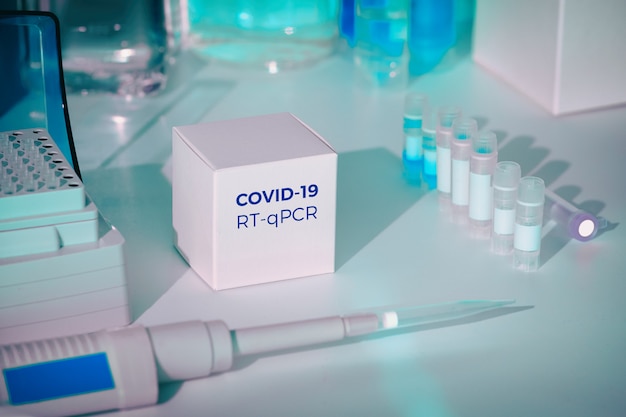 Neuartiges Coronavirus-Diagnosekit. Reagenzien, Primer und Kontrollproben zum Nachweis von Coronavirus. In-vitro-Diagnosetest basierend auf Echtzeit-PCR-Technologie.