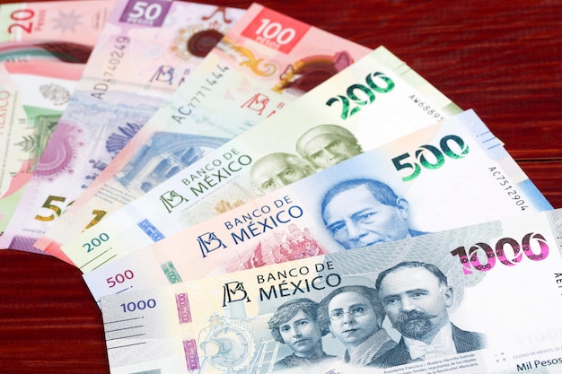 Neue mexikanische Pesos ein Hintergrund