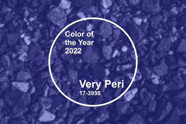 Neue Trendfarbe 2022 PANTONE 17-3938 Very Peri. Abstrakter Hintergrund mit der Haupttrendfarbe des Jahres