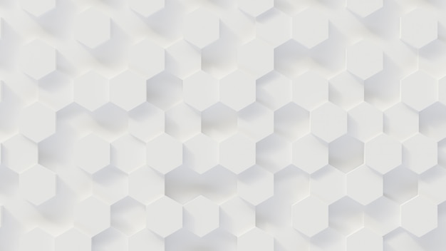 Foto neuer 3d-rendering-luxushintergrund, weiße wabenhexagonmusterwabe, 3d-illustration