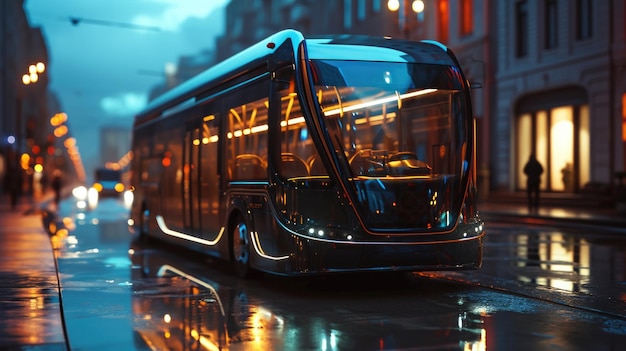 Neuer futuristischer Bus Transport der Zukunft
