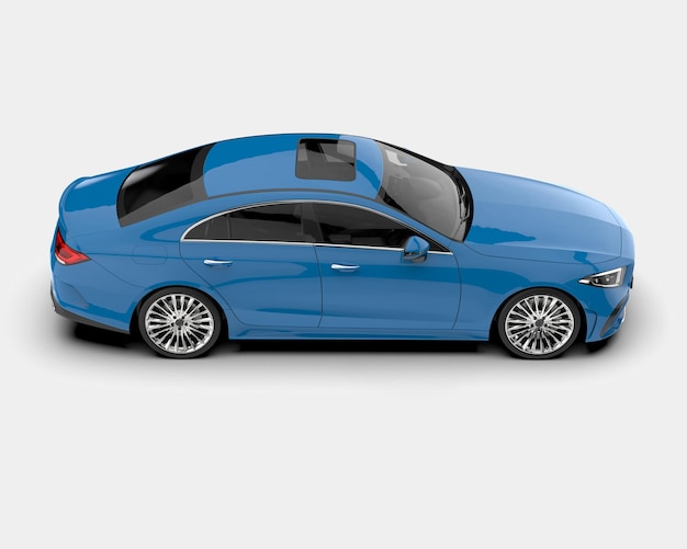 Neues Auto isoliert auf Hintergrund 3D-Rendering-Illustration