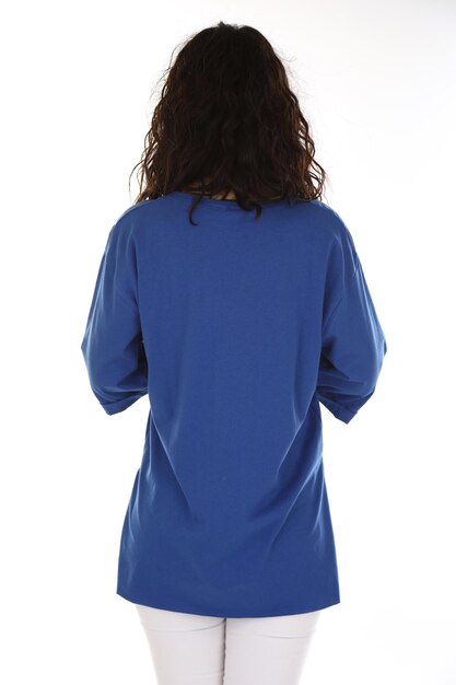 Neues blaues Damen-T-Shirt