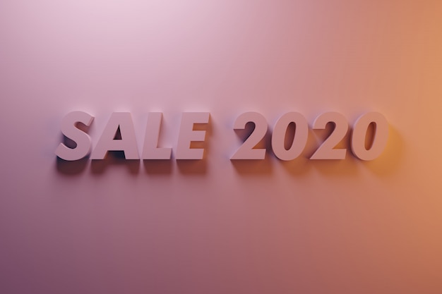 Neues Jahr Rabatt Hintergrund Word Sale 2020 Farbe Beleuchtung