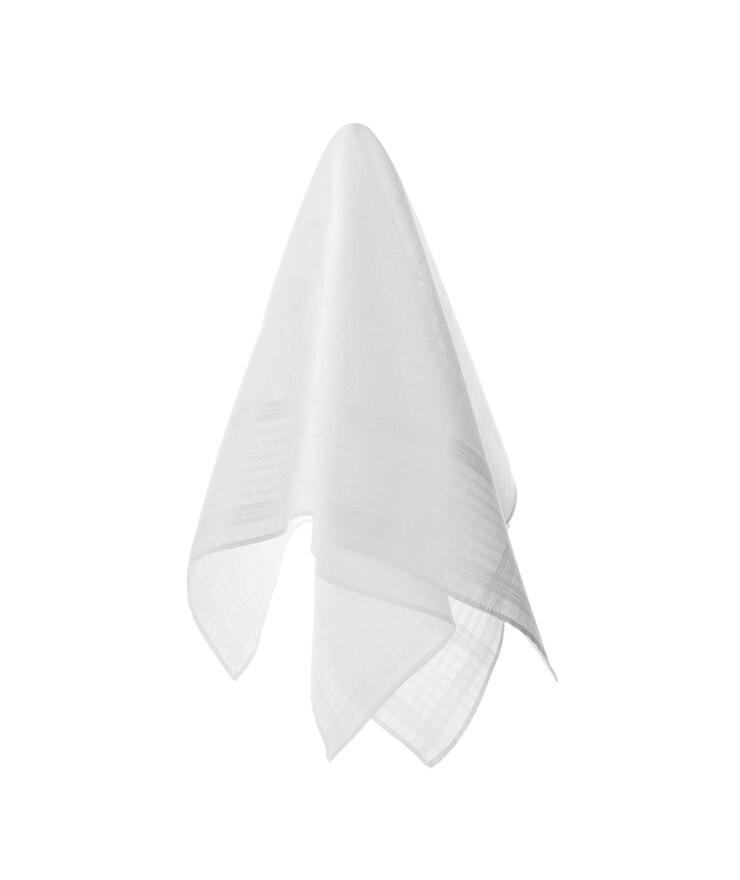 Foto neues taschentuch, isoliert auf weiss stilvolles accessoire