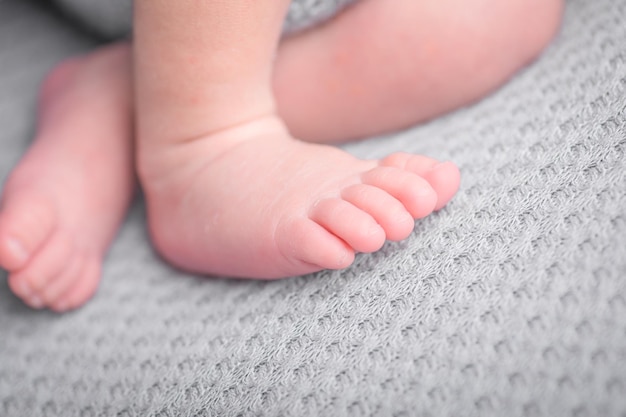 Neugeborene Babydetails Makrofotografie Zehen Finger Kopf Lippen Ohren