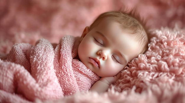 Neugeborenes Mädchen schläft
