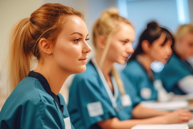 Neugierige Krankenschwestern engagieren sich aktiv in der Ausbildung