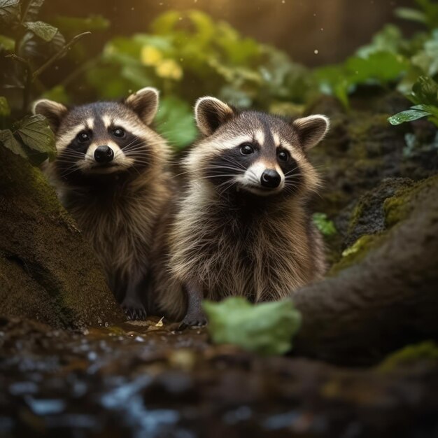 Neugieriger Waschbär Eine abenteuerliche Begegnung in der Wildnis