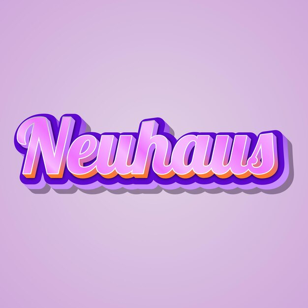 Neuhaus Typografie 3D-Design süßer Text Wort cooles Hintergrundfoto jpg