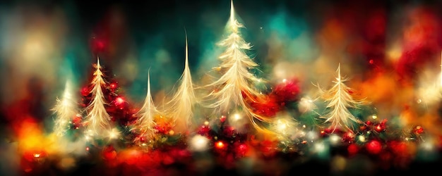 Neujahr warmer Hintergrund mit Kopierraum in warmen Farben mit Weihnachtsschmuck und Weihnachten