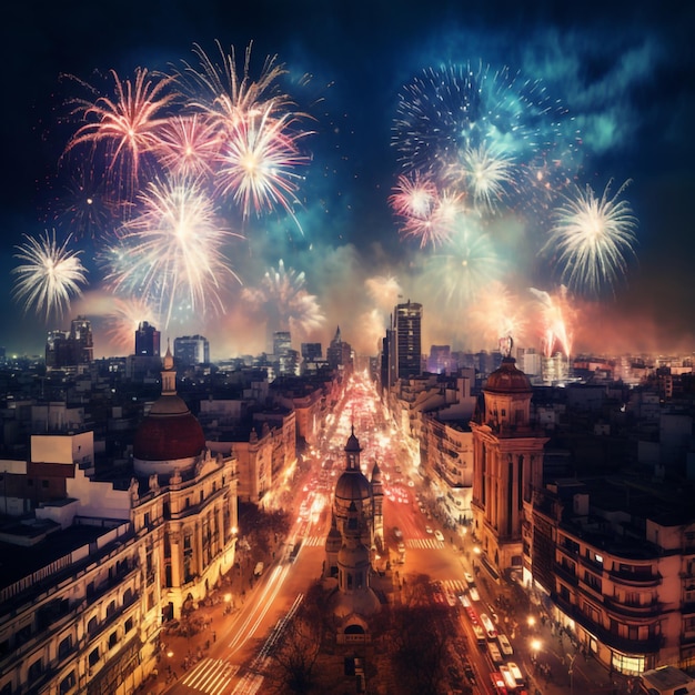 Neujahrsfeuerwerk 2023 in Buenos Aires