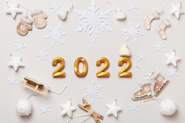 Neujahrsschriftzug 2022 Zahlen