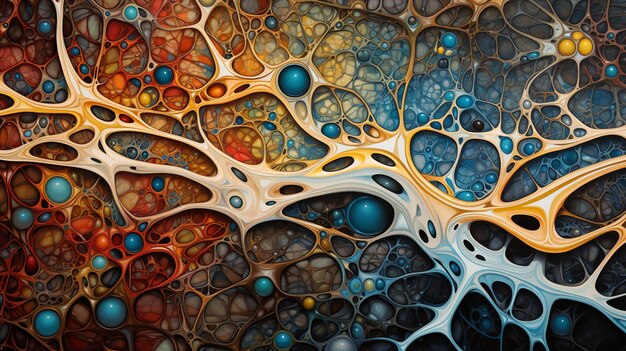 Neuralmuster abstrakte Kunst farbenfroher medizinischer Hintergrund