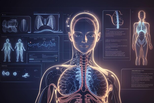 Neurologie-Poster mit Infografik-Elementen im Retro-Vintage-Stil von Körperinneren und bearbeitbar