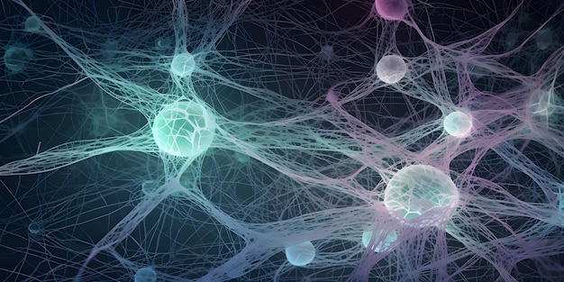 Neurona cerebral compleja naturaleza interconectada de la tecnología papel tapiz abstracto