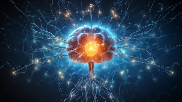 neuronale Verbindungen im Gehirn und künstliche Intelligenz