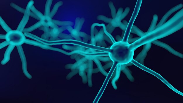 Foto neurônios 3d para ilustração de design médico