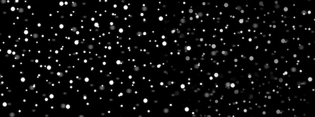 Nevadas sobre un fondo negro Banner con copos blancos