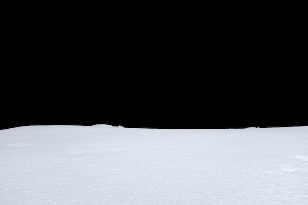 Foto neve isolada em um fundo preto. elemento de design de inverno. foto de alta qualidade