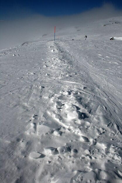 Neve no etna volcan, na sicília