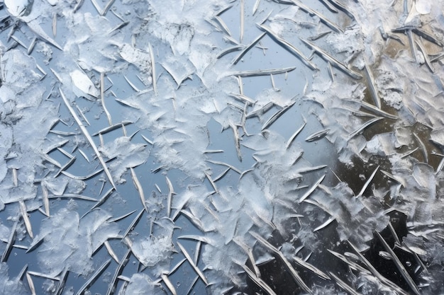 Foto neve quebradiça depois de chuva gelada