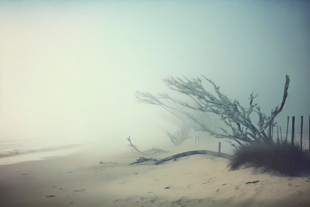 Nevoeiro na praia