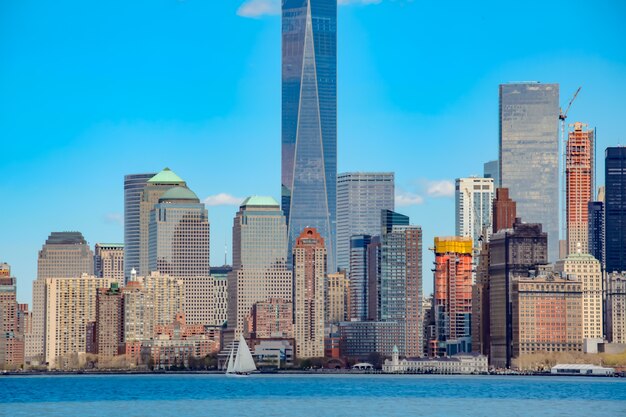 New York City-Panorama mit Wolkenkratzern in Manhattan Skyline