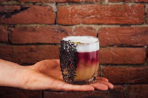 New York Sour Cocktail mit Schaum