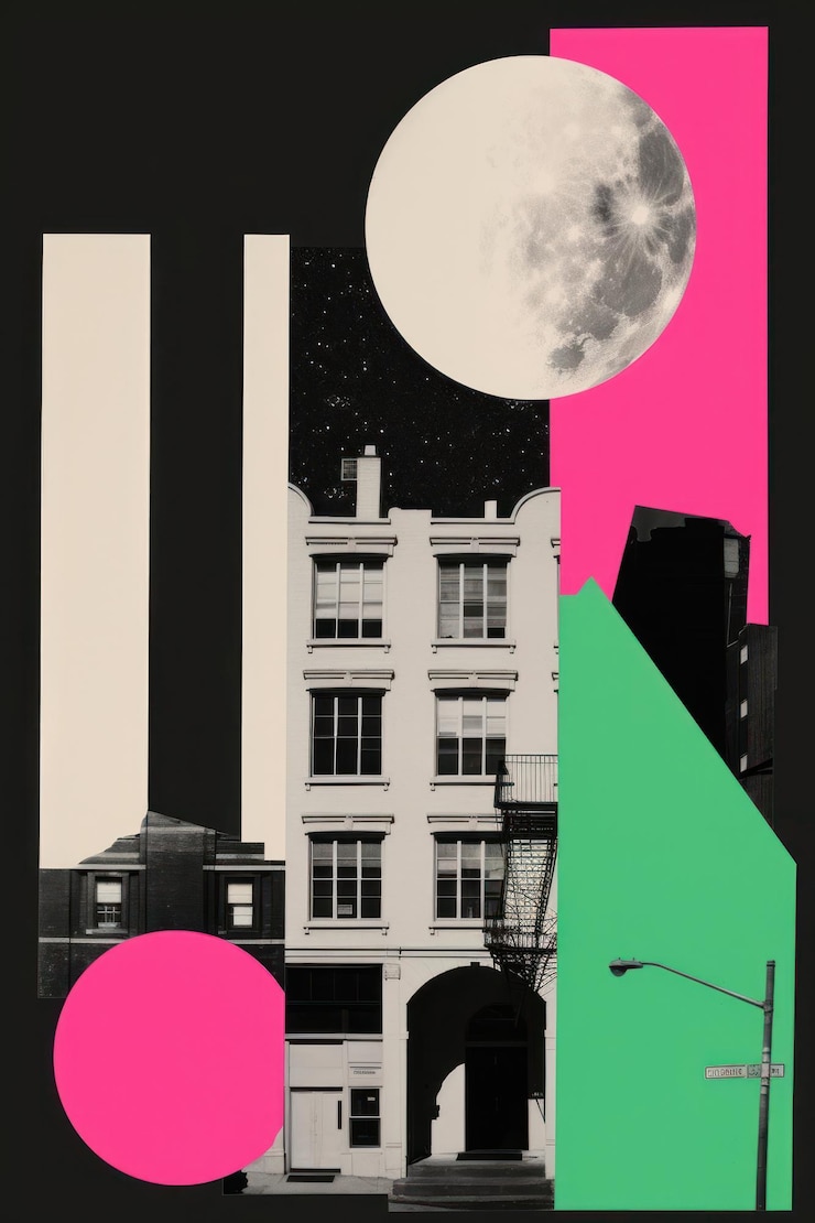 Foto new yorker collage-stadt-werbung