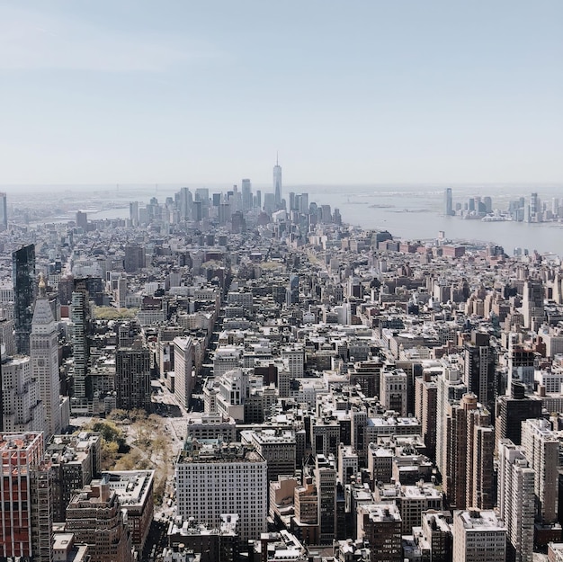 Foto new yorker straßen, gebäude, skyline-ansicht