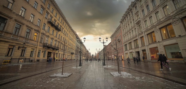 Newski-Prospekt die Hauptstraße von St. Petersburg