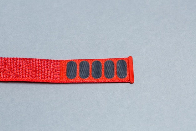Foto neylon-armband für smartwatch mit klettverschluss schwarze farbe