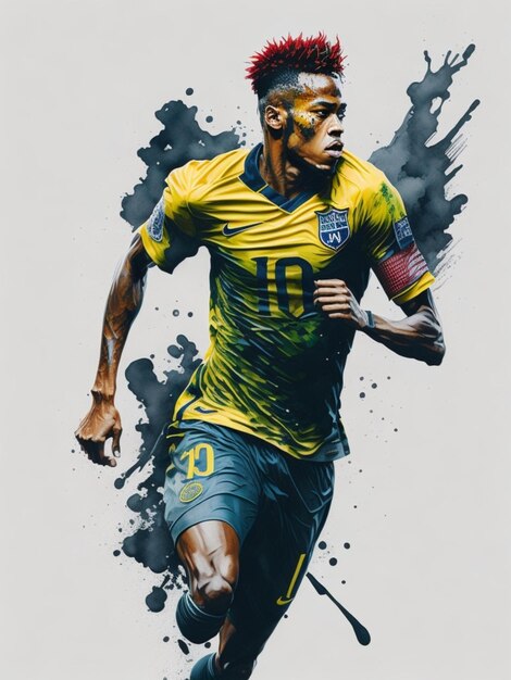 Neymar jr acuarela