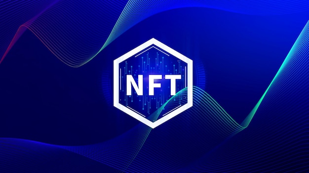 NFT nicht fungibler Token für Krypto-Kunst Blockchain-Technologie-Konzept Investitionen oder Handel mit NFT in Kryptowährung digitale Vermögenswerte Kunstwerk und digitales Hauptbuch