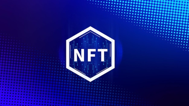 NFT nicht fungibler Token für Krypto-Kunst Blockchain-Technologie-Konzept Investitionen oder Handel mit NFT in Kryptowährung digitale Vermögenswerte Kunstwerk und digitales Hauptbuch