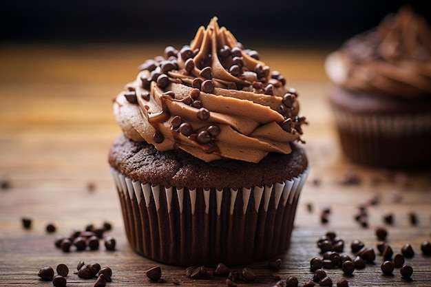 Ángulo alto de delicioso bolo de chocolate