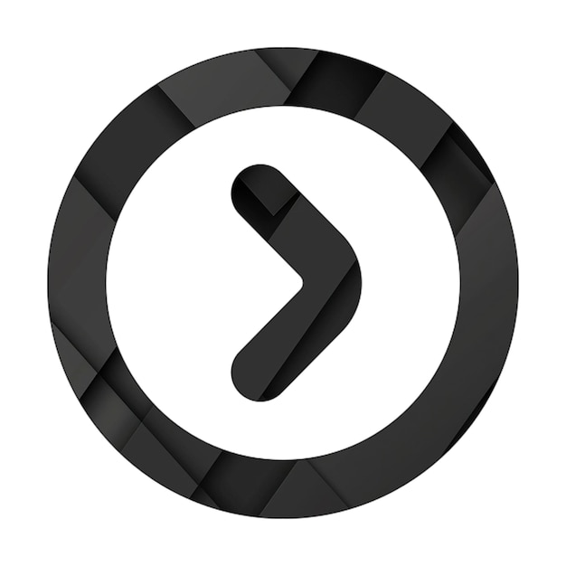 Ángulo del icono de la imagen círculo derecho Rectángulo negro Fondo