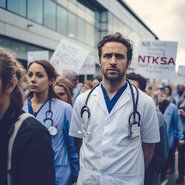 NHS-Ärzte streiken Generative Ai