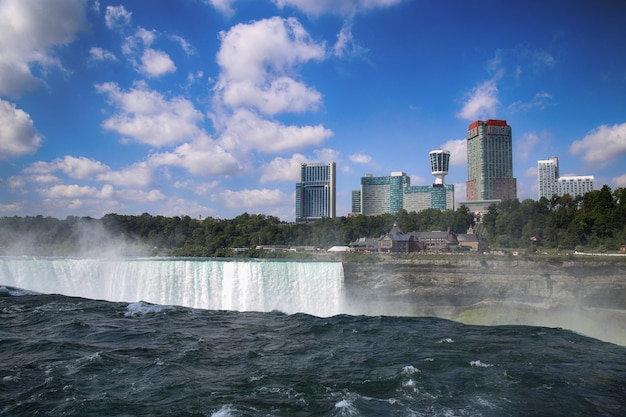 Niagara cai entre Estados Unidos da América e Canadá do estado de Nova York EUA