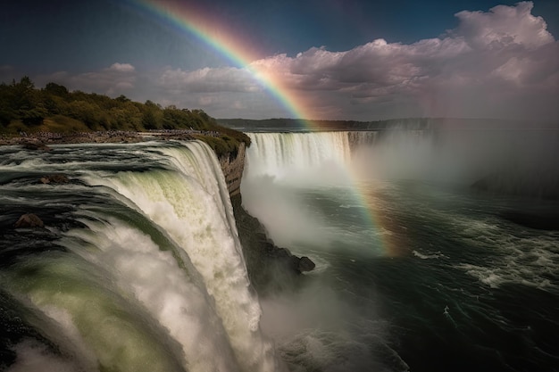 Niagara Falls Power and Beauty in Harmony generative IA