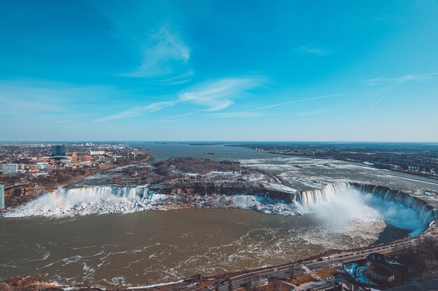 Niagara-Wasserfall aus Kanada-Luftbild