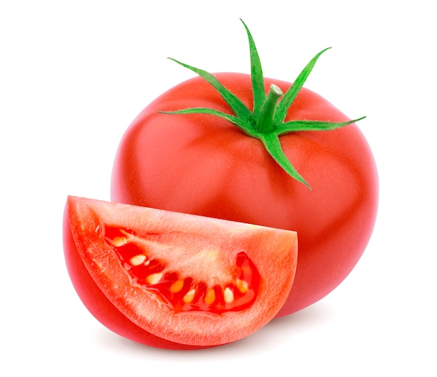Único tomate isolado no branco