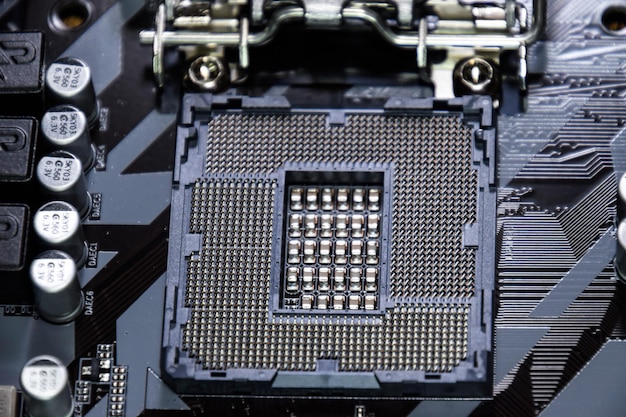 Un nido para el procesador Intel en la placa base